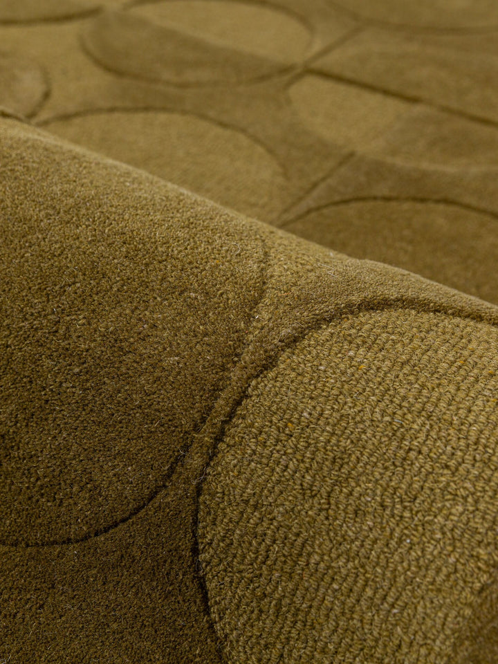Teppich Olivgrün rechteckig Wool Raumgestaltung Inneneinrichtung DEBEN_