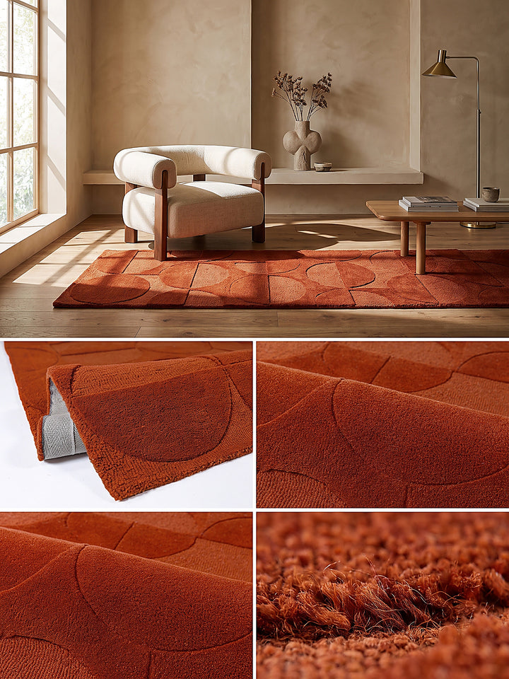 Teppich Terrakotta Farbdetail Muster_