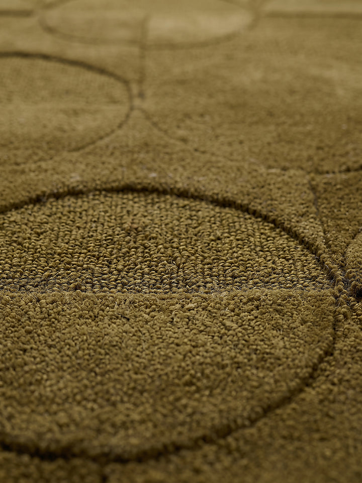 Teppich Olivgrün Farbdetail Muster_