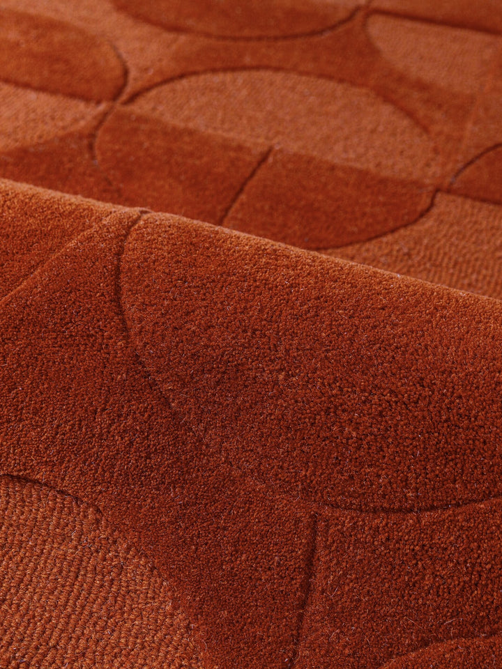 Teppich Terrakotta Läufer WOOL Raumgestaltung Inneneinrichtung DEBEN_