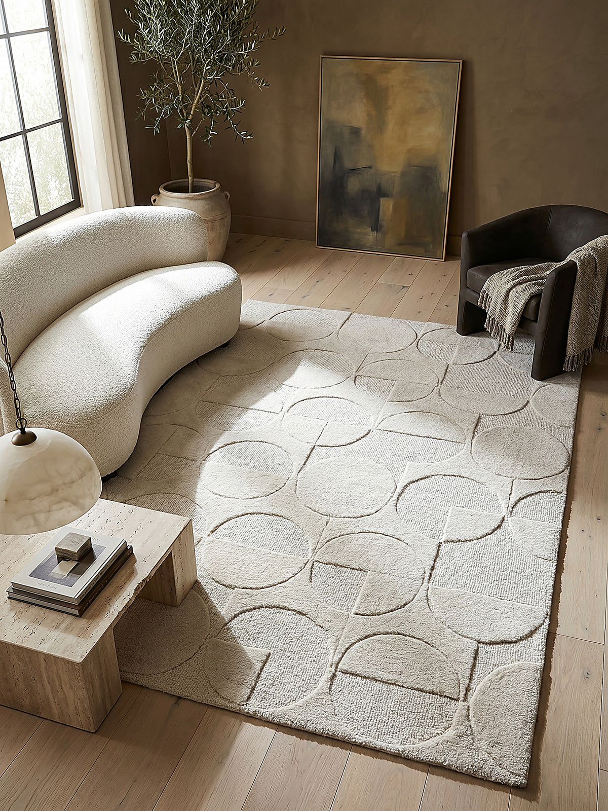 Teppich Elfenbein rechteckig Musteransicht von oben Designkollektion