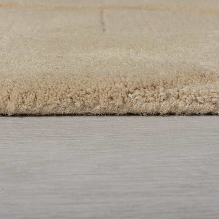 Wollteppich Geometrisches-Design - naturfarben DEBEN NOAH - Braun 120x170 cm_Rechteckig_