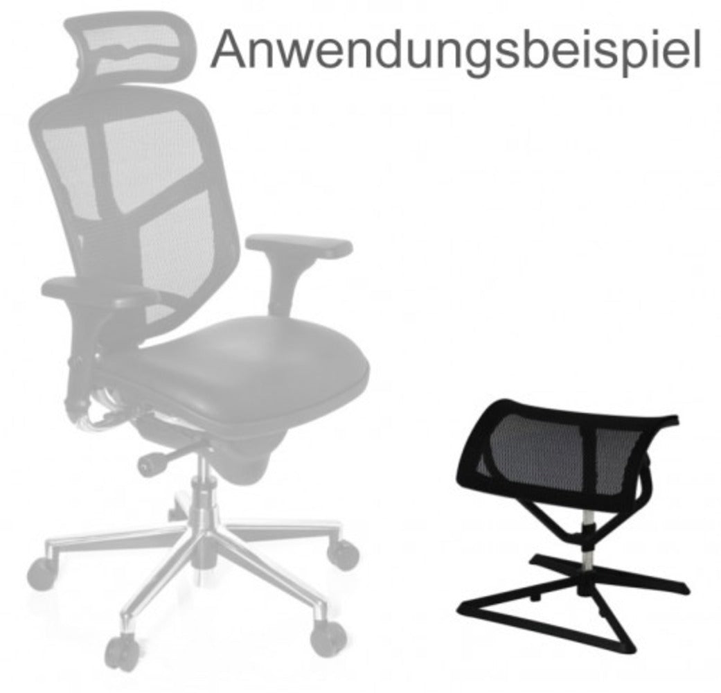 Ergonomische Fußauflage  Netzbezug  höhen-/neigungsverstellbar  Nylon-Polyamid  montiert geliefert - KADIMA DESIGN Größe  43x33x46 cm