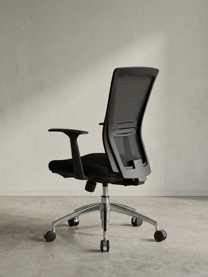 Bürostuhl Stoff schwarz 70x63x107 cm robust langlebig mit Rollen und Höhenverstellung Möbel Wohnen Design Einrichtung modern Premium Home Office Interior Zuhause Wohnzimmer hochwertig_