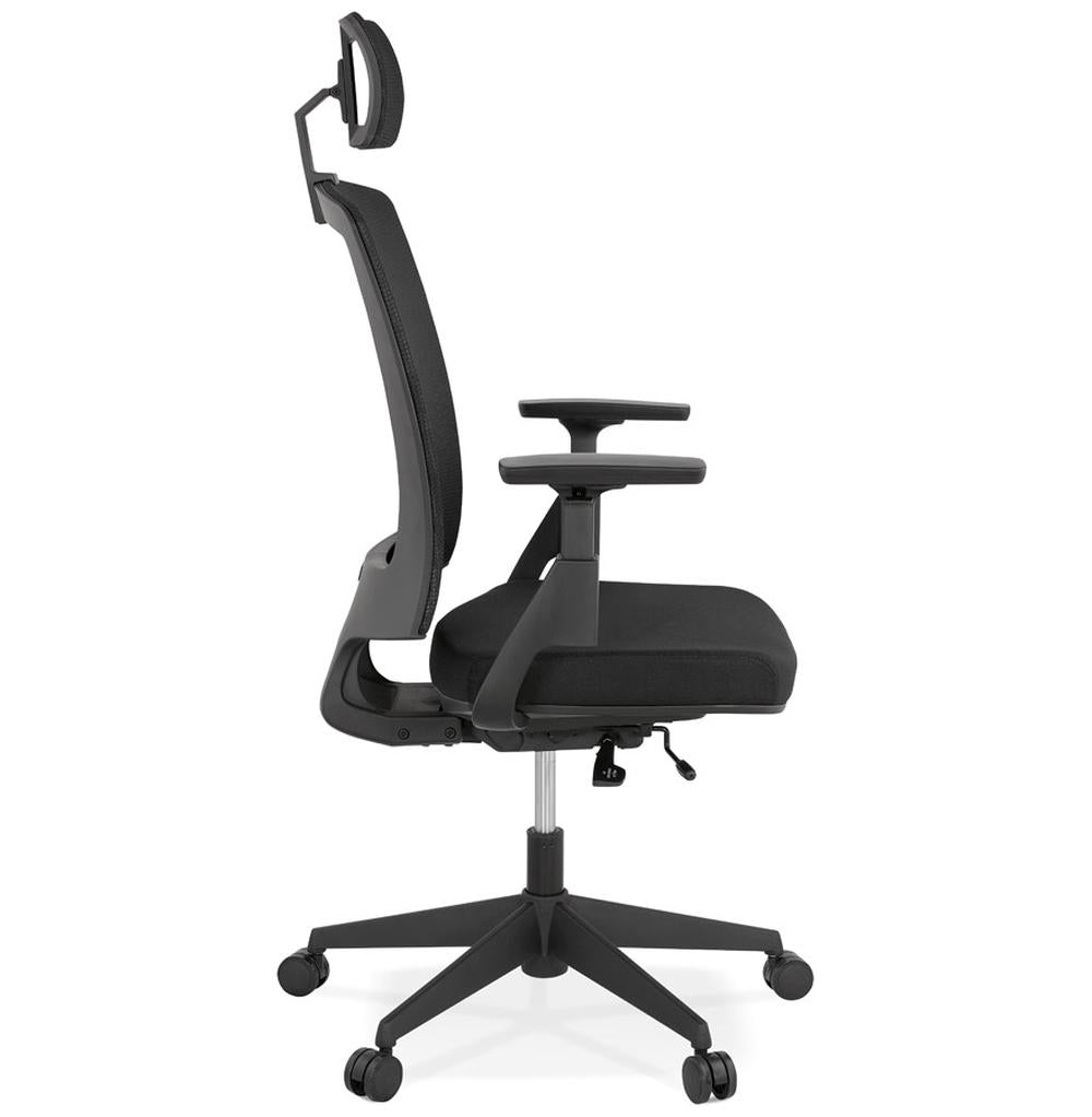 Schreibtischstuhl mit verstellbarer Sitzhöhe 45-55cm und abnehmbarer Kopfstütze für ergonomisches Arbeiten von Kadima Design_