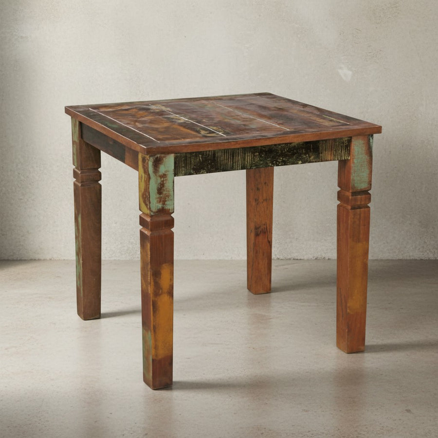 Esstisch DIANA_ Landhaus-Stil_ Massivholz_ 80x80 cm_ rustikal_ stabil_ pflegeleicht - KADIMA DESIGN_Farbe_ Beige_ Größe_ 80x80x76 cm_