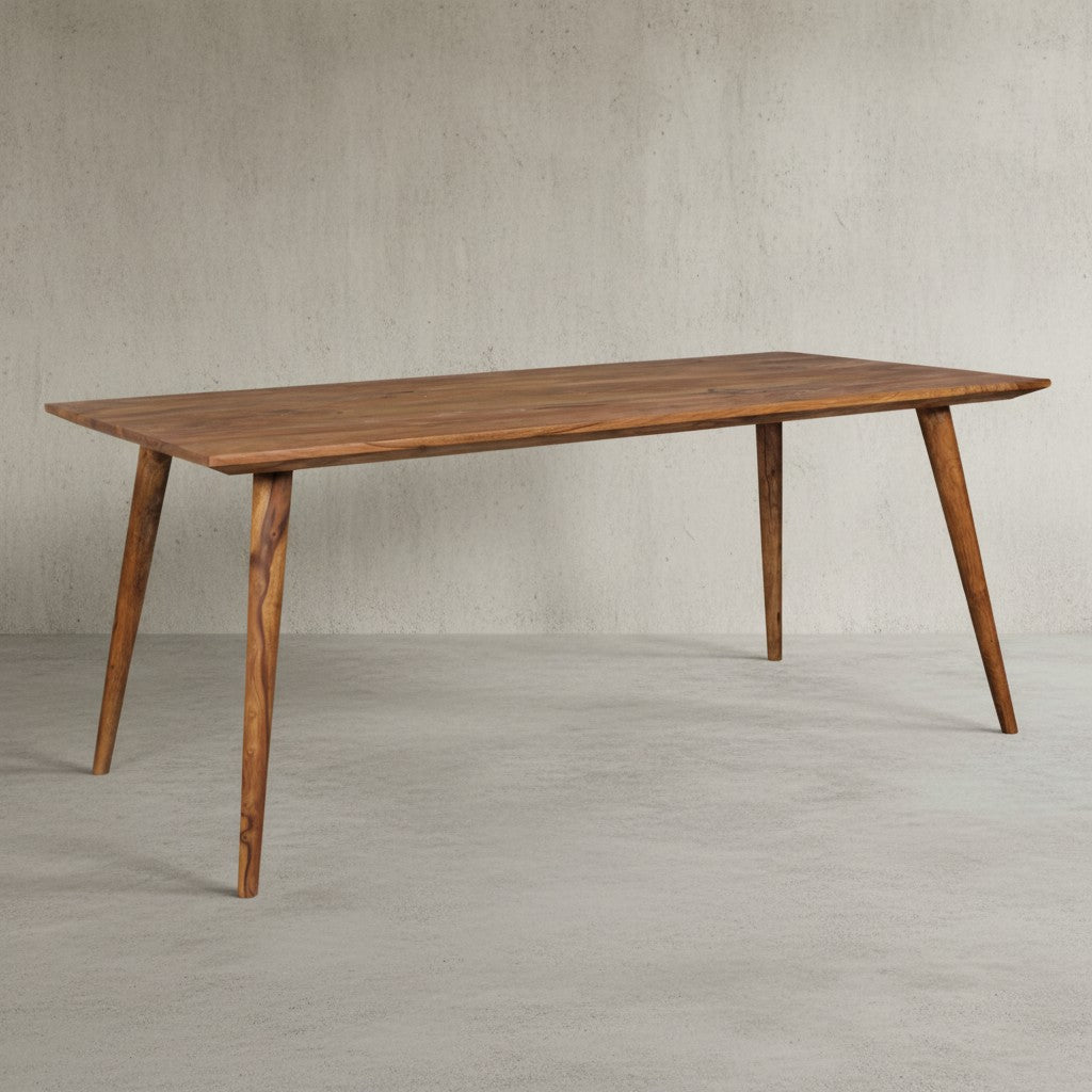 Massivholz Esstisch &quot;SAVIO&quot;_ Retro Landhausstil_ handgefertigt_ Sheesham-Holz_ verschiedene Größen_ Braun mit Maserungen - KADIMA DESIGN_Größe_ 180x80x76 cm_