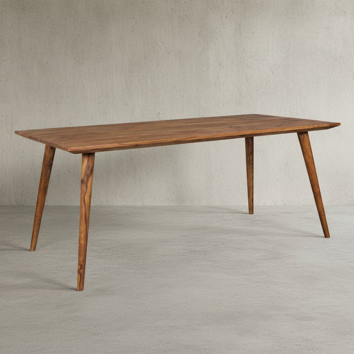 Massivholz Esstisch &amp;quot;SAVIO&amp;quot;_ Retro Landhausstil_ handgefertigt_ Sheesham-Holz_ verschiedene Größen_ Braun mit Maserungen - KADIMA DESIGN_Größe_ 180x80x76 cm_