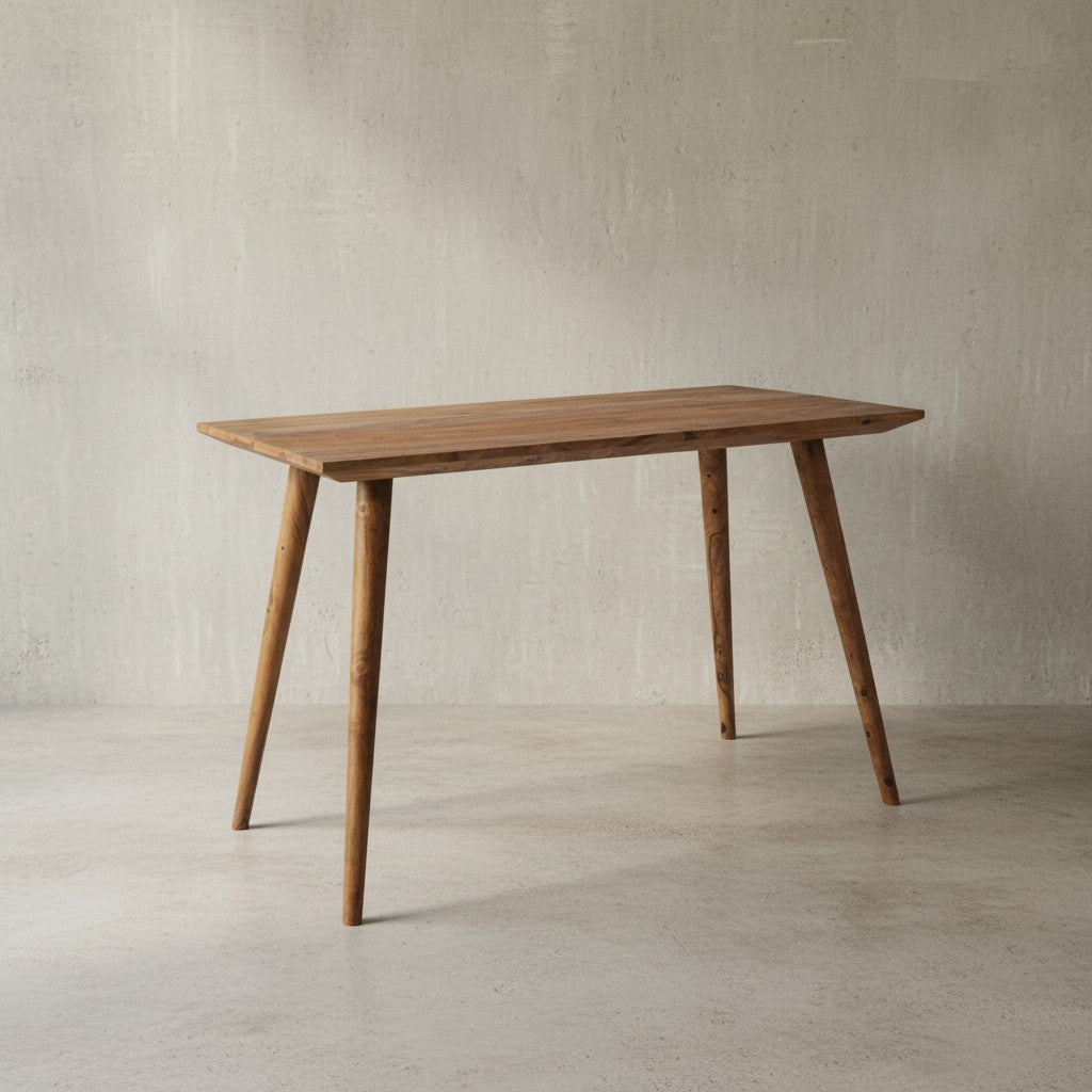 Massivholz Esstisch &quot;SAVIO&quot;_ Retro Landhausstil_ handgefertigt_ Sheesham-Holz_ verschiedene Größen_ Braun mit Maserungen - KADIMA DESIGN_Größe_ 160x80x76 cm_