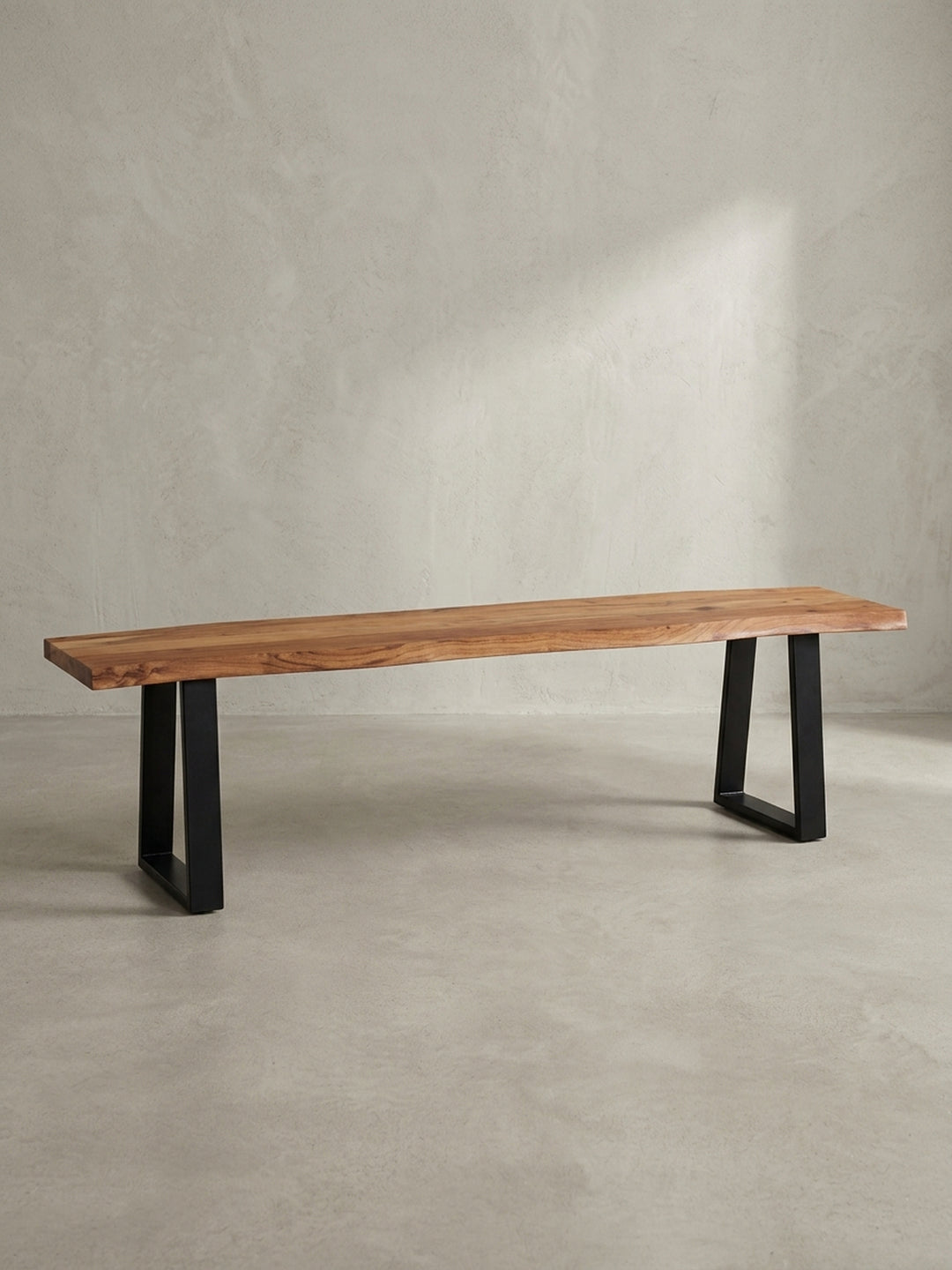 Sitzbank aus Akazie Massivholz natur 120x40x46 cm Design Möbel Einrichtung modern stilvoll robust hochwertig Premium Esszimmer Wohnen Interior Zuhause Wohnzimmer elegant langlebig_