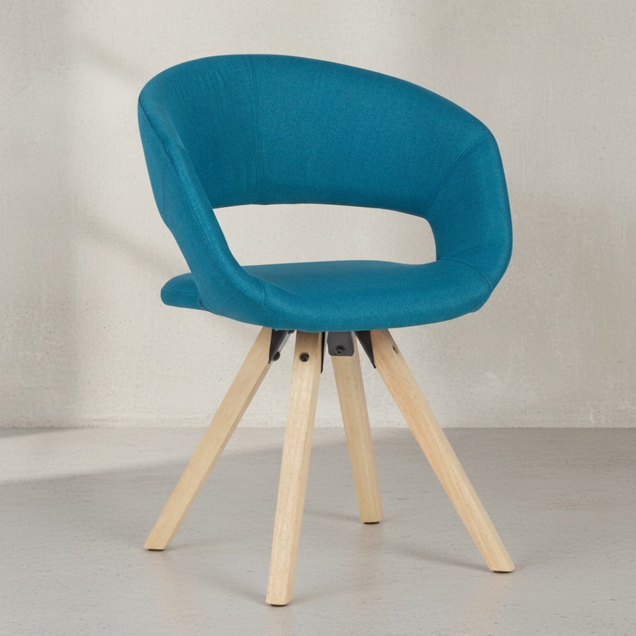 Esszimmerstuhl MELLA_ Retro_ gepolsterte Sitzschale_ Hevea-Holz_ 56x80x50 cm_ 110 kg Belastbarkeit_ _Farbe_ Blau_ Material_ Stoff_