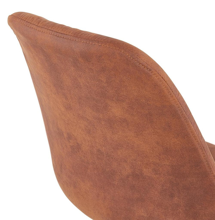 Küchenstuhl modern in Braun - 46 cm Sitzhöhe - robustes Buchenholz-Gestell schwarz von Kadima Design_