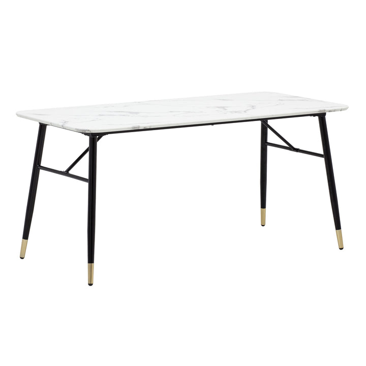 Esstisch Marmoroptik Metall Rechteckig Modern Klein