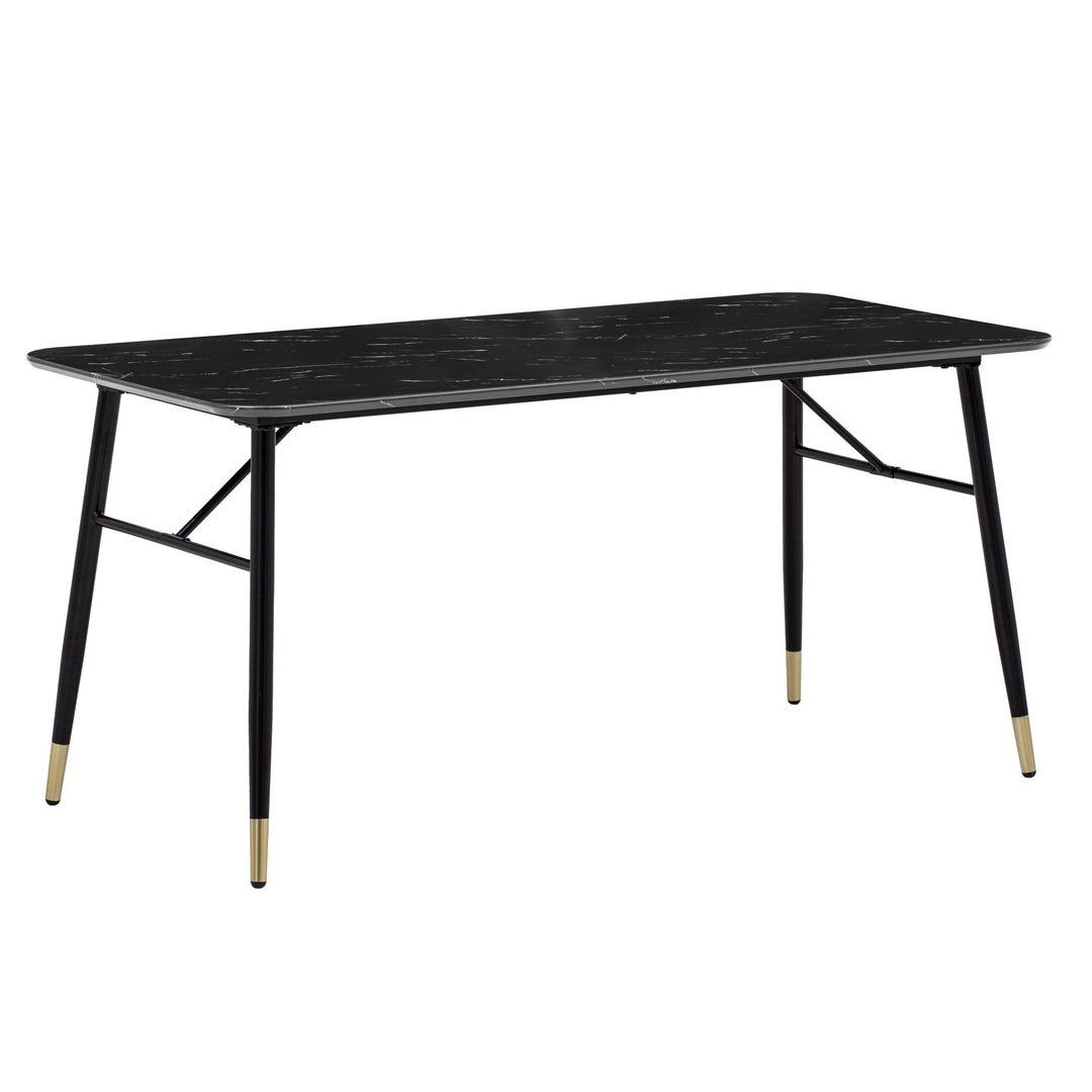 Esstisch Marmoroptik Metall Rechteckig Modern Klein