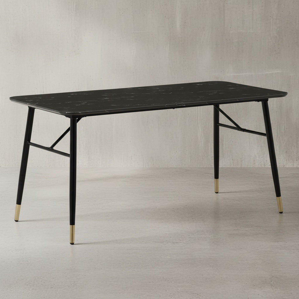 Esstisch in Marmor-Optik Modern - Küchentisch Rechteckig_