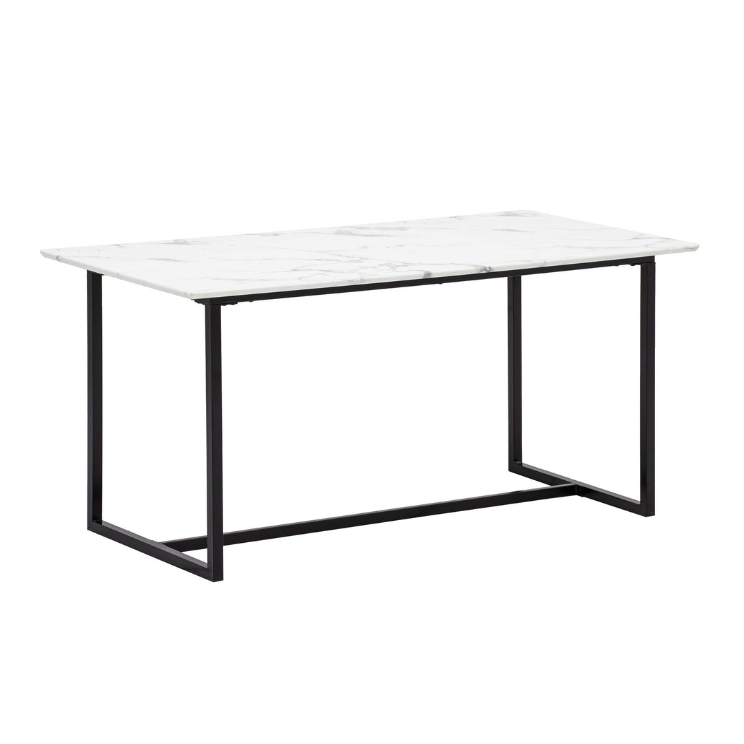 Esstisch Marmoroptik Metall Rechteckig Modern Klein