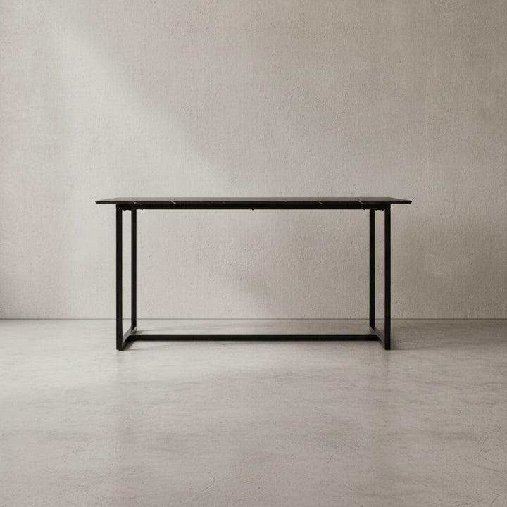 Esszimmertisch-Küchentisch in Marmor-Optik Modern - Esstisch Klein - Speisetisch Rechteckig - Tisch Esszimmer mit Metallbeinen_