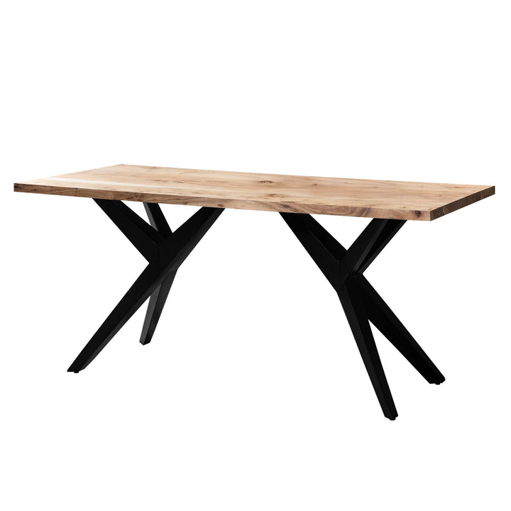 Esstisch Massivholz Metall Rechteckig Loft-Stil