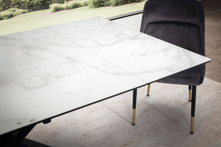 Esstisch Ausziehbar Keramik Glas Marmoroptik Groß