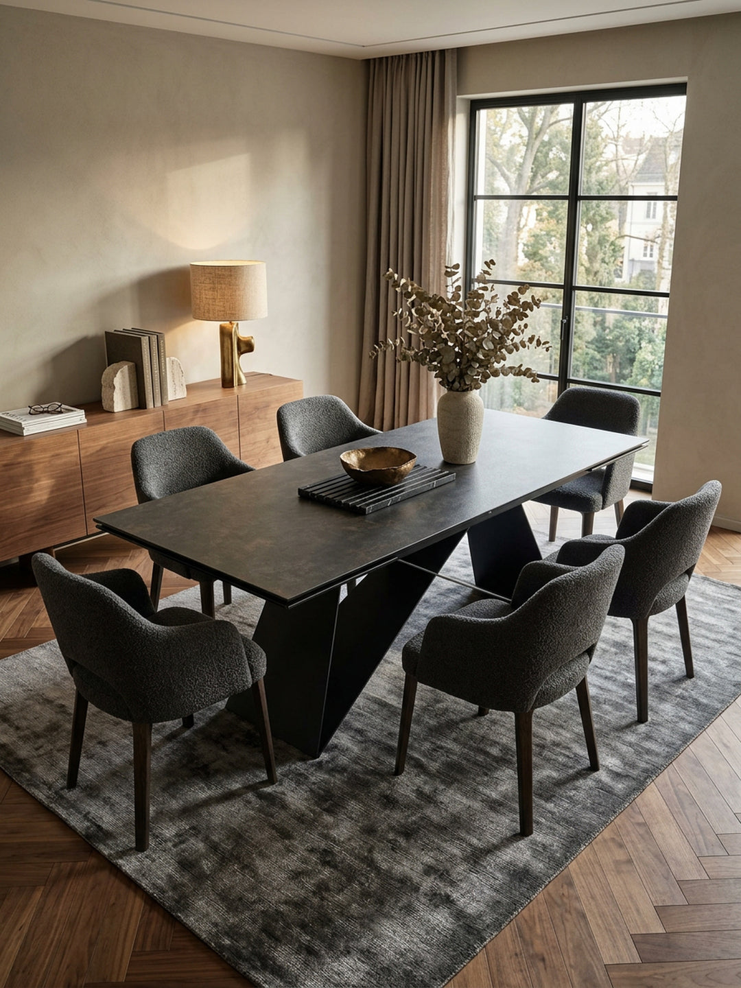 Esszimmertisch 180  - 260 cm Ausziehbar Keramik Glas  - Keramiktisch Marmor-Optik Groß - Designer Küchentisch Rechteckig - Esstisch Extravagant mit Metallbeinen_