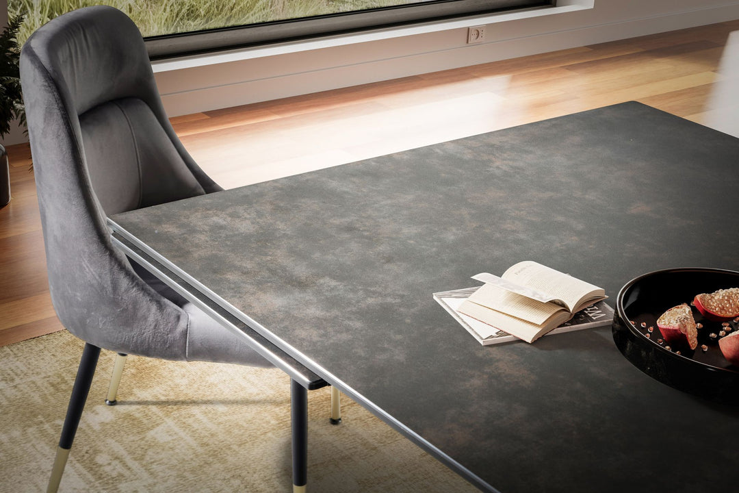 Esstisch Ausziehbar Keramik Glas Marmoroptik Rechteckig Groß