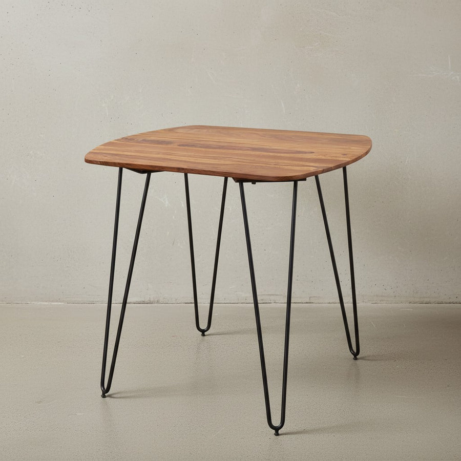 Massivholz Esszimmertisch_ Modernes Design_ abgerundete Ecken_ Sheesham_ 80x80x76 cm - KADIMA DESIGN_Größe_ 80x80x76 cm_