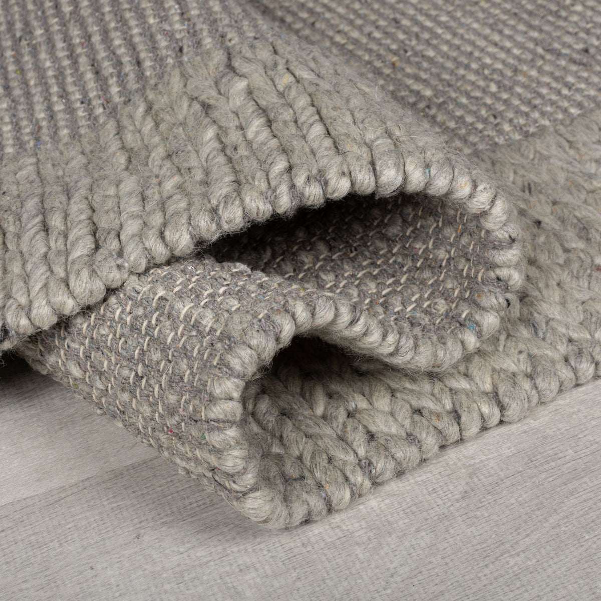 Teppich Chunky-Knit-Design - wolle-polyester-mix CALDER_Rechteckig_