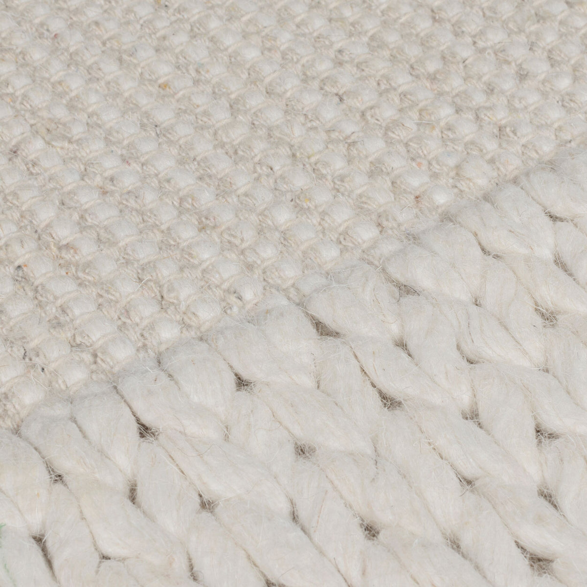 Exklusiver Wohnzimmerteppich aus Wolle-Polyester-Mix_Beige_Rechteckig_