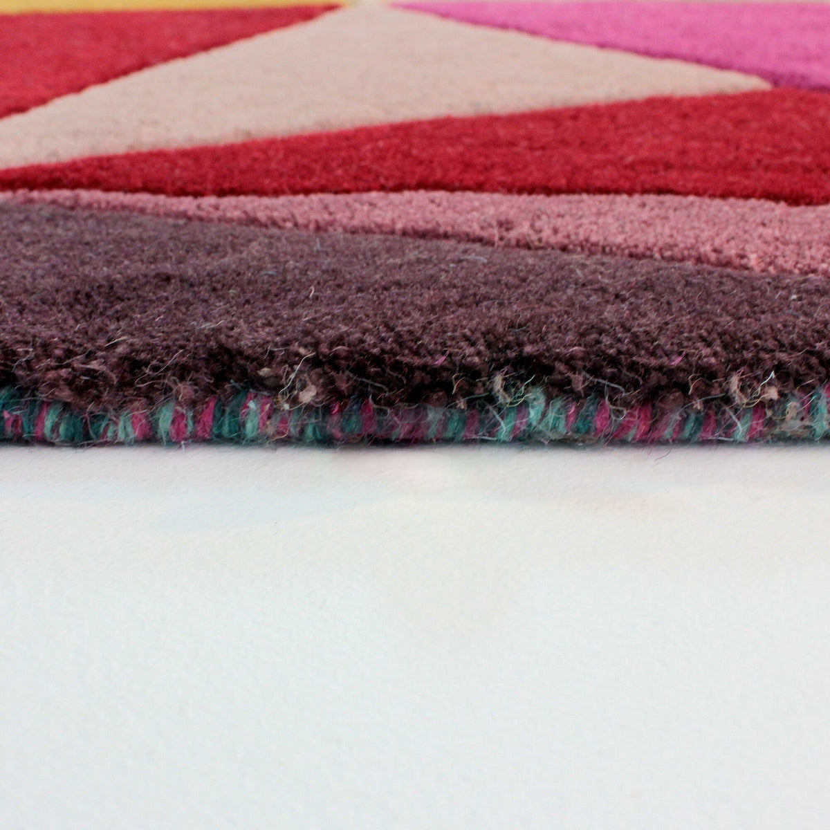 Wollteppich Bunt geometrisch handgetuftet DERWENT BROOKE - Multi 120x170 cm Rechteckig