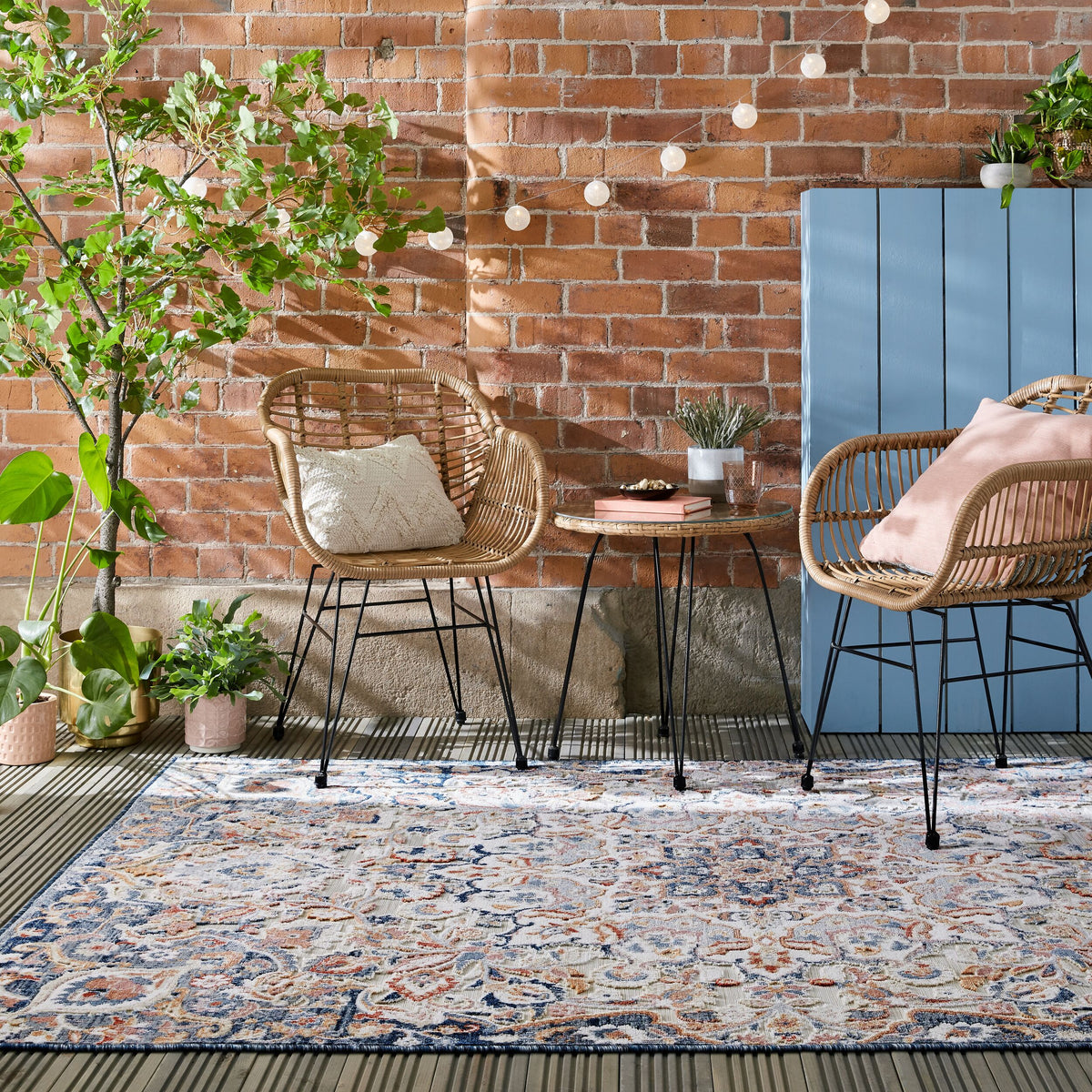 Farbenprächtiger - robust UV-beständiger Terrassenteppich_Multi_Rechteckig_