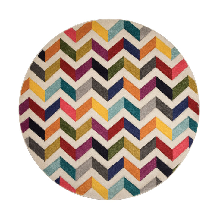 Teppich Bunt-Design - geometrisch MEON JOSH_Rund_