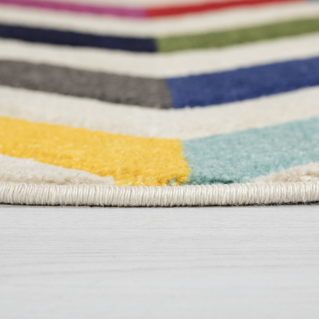 Teppich Bunt-Design - geometrisch MEON JOSH - Multi 160x160 cm_Rund_