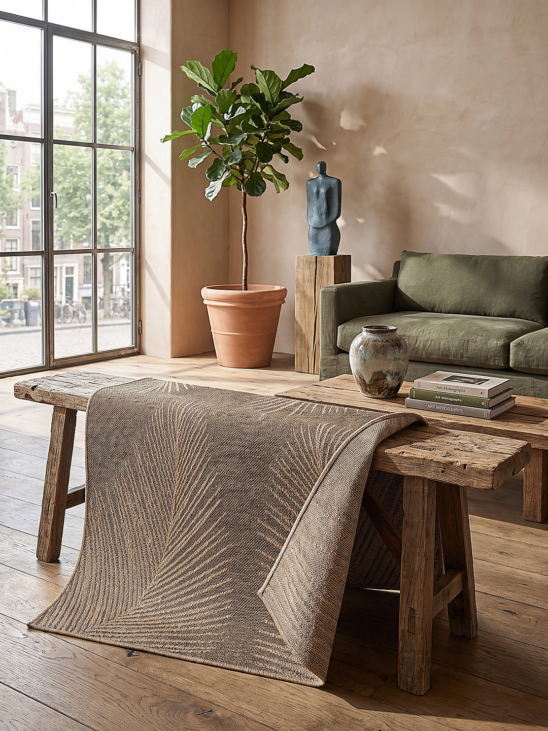 Teppich Natur rechteckig Editorial Styling_