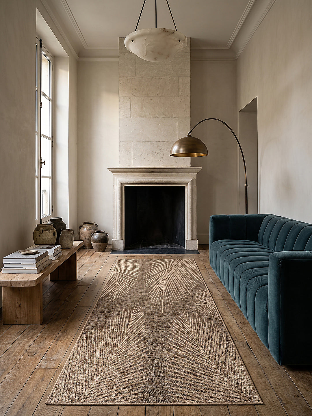Teppich Natur Läufer im modernen Wohnzimmer_