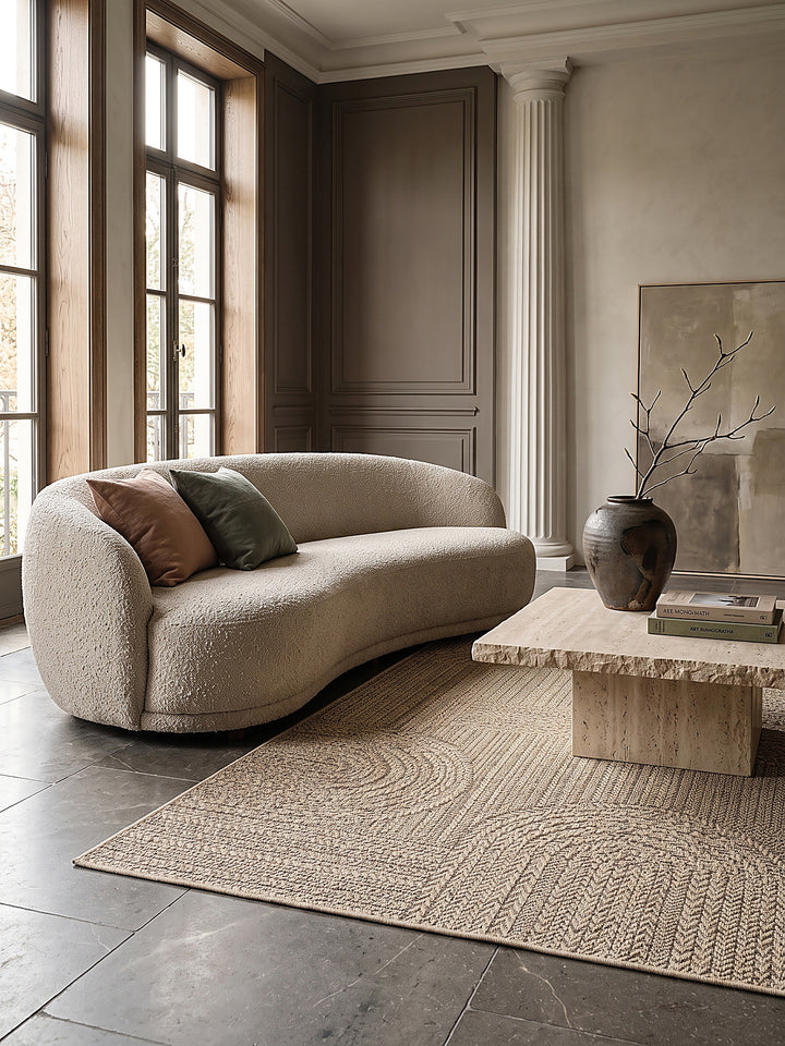 Teppich Natur rund Editorial Styling_