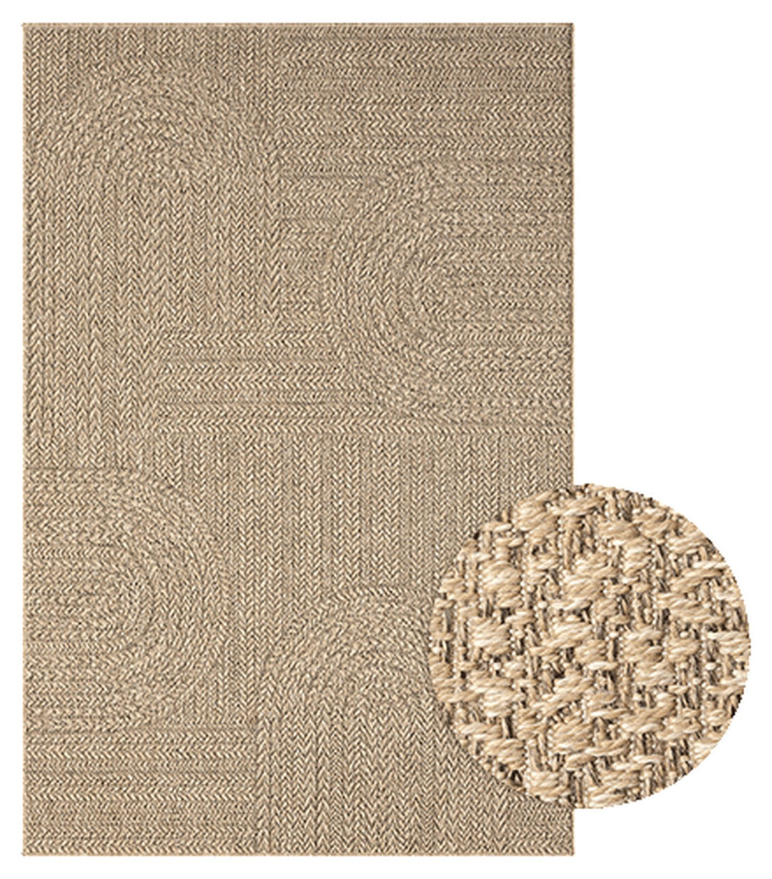 Teppich Natur Geometrisch Läufer Polypropylen Designteppich Kollektion CORDEV Wohnraum_