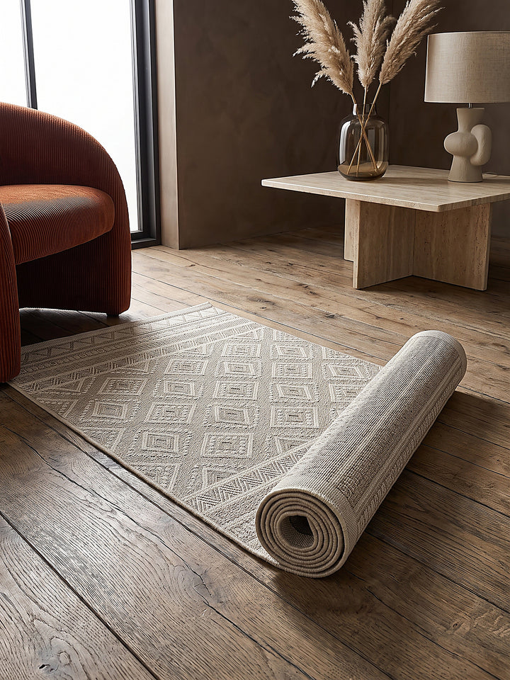 Teppich Beige Läufer Editorial Styling_