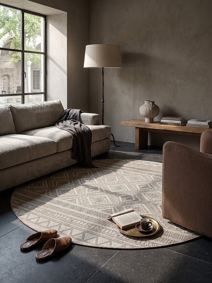 Teppich Beige Textur Nahaufnahme_