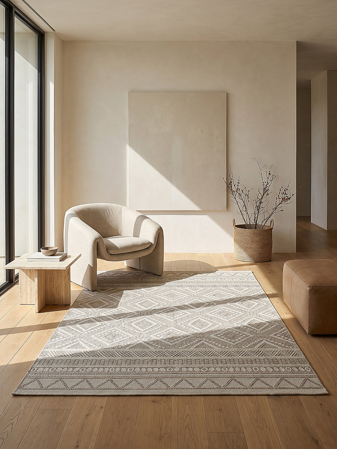 Teppich Beige Farbdetail Muster_