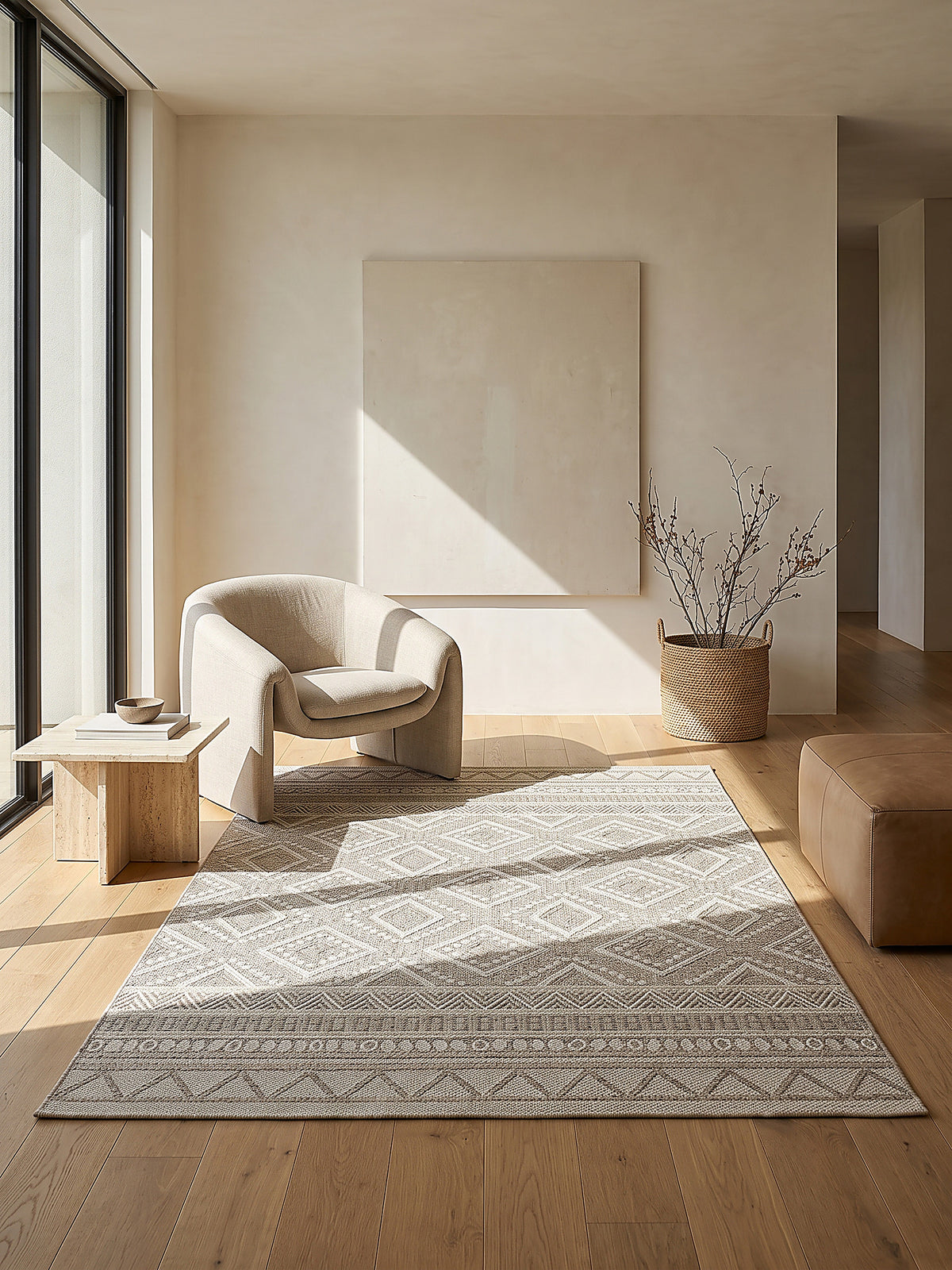 Teppich Beige Farbdetail Muster_