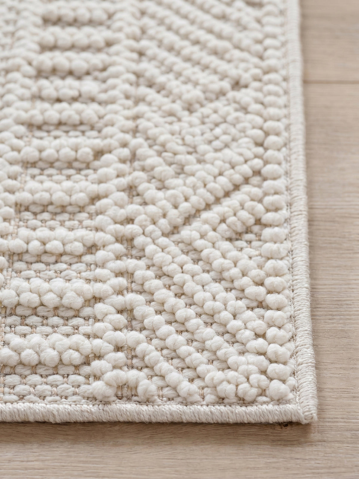 Teppich Creme rechteckig Farbdetail Muster