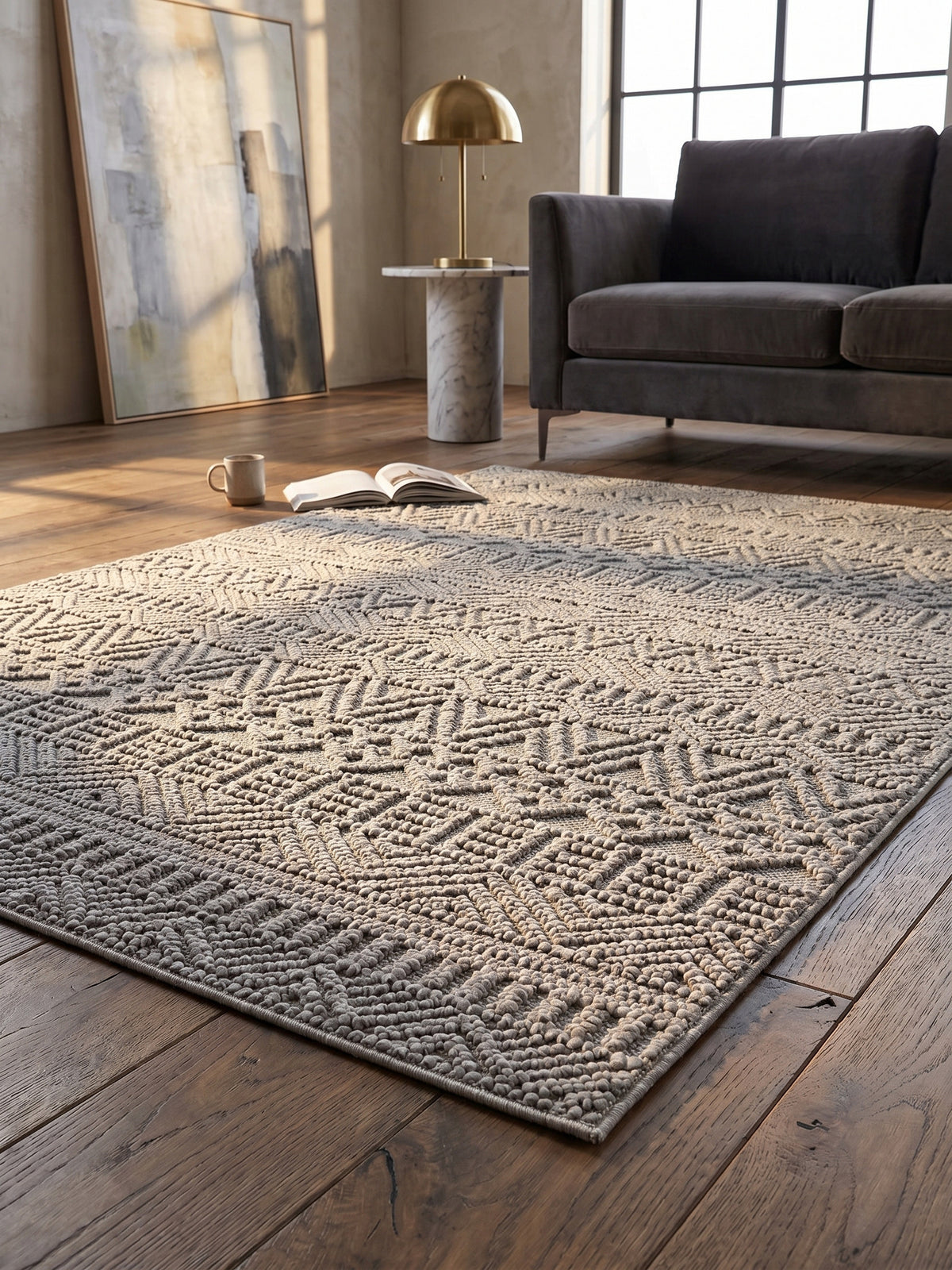 Teppich Silber rechteckig Textur