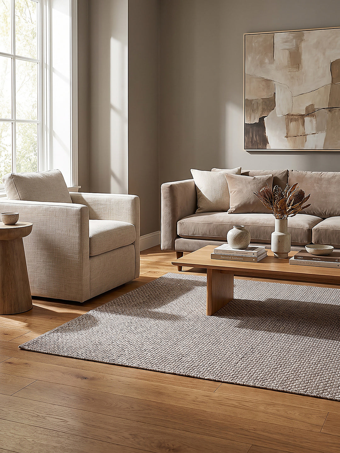 Teppich Taupe Florhöhe Profil_