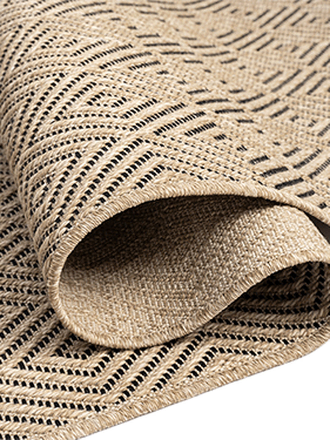 Teppich Natur Karo Läufer Polypropylen Natural Living Einrichtung Wohnidee Bodenbelag CORDEV_