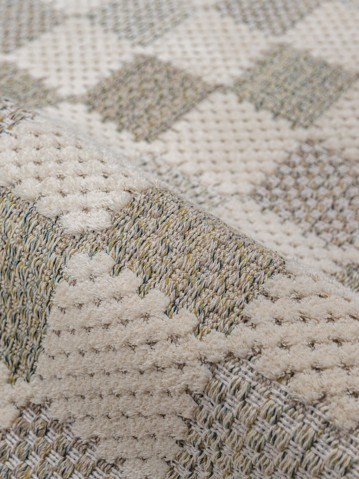Teppich Natur-Grün rechteckig POLYESTER Raumgestaltung Inneneinrichtung AFTON_