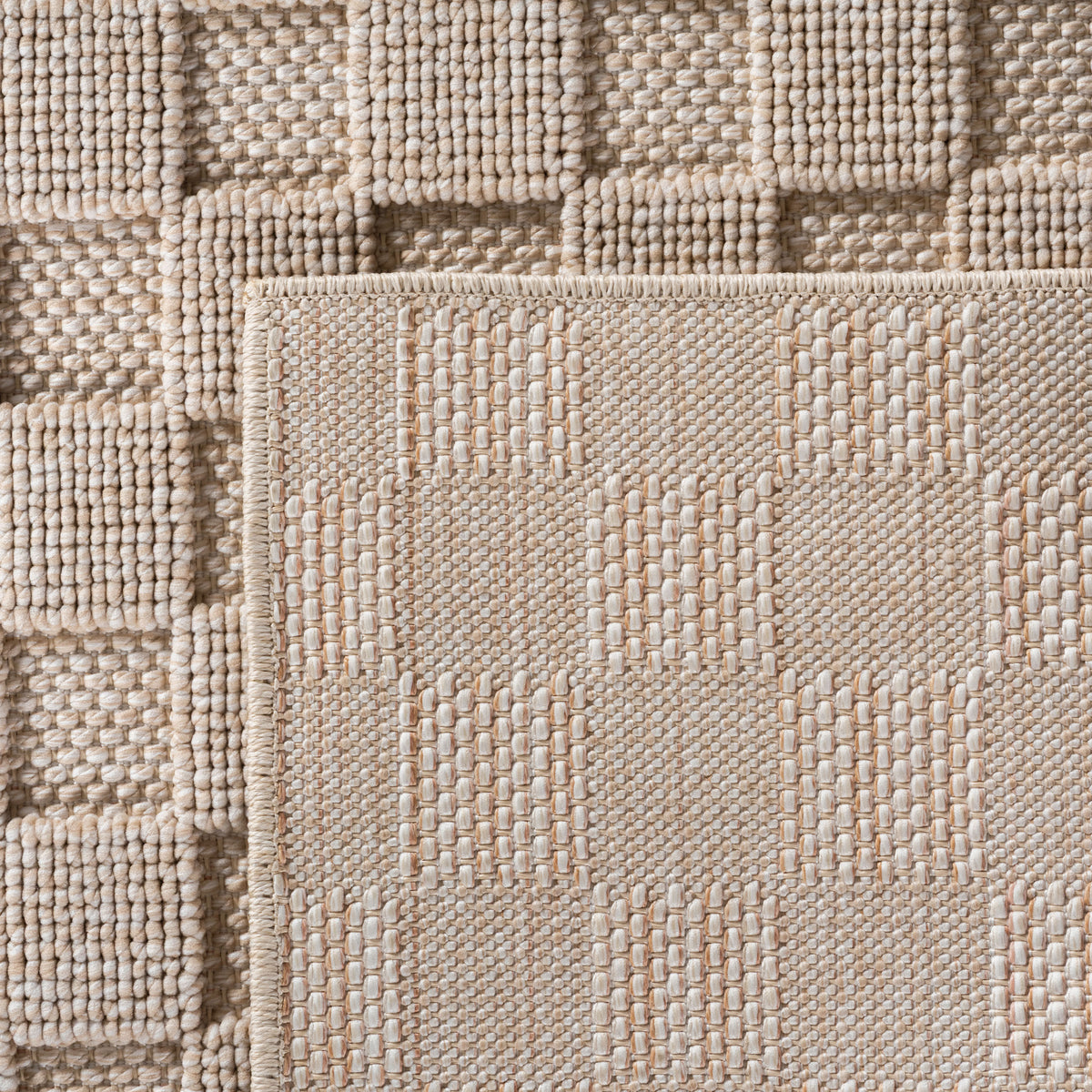 Teppich Beige Unicolor rund Polyester Designteppich Kollektion BERNINA Wohnraum 160x160_