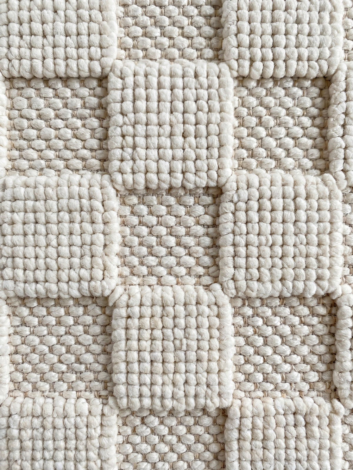 Teppich Creme rund Farbdetail Muster_