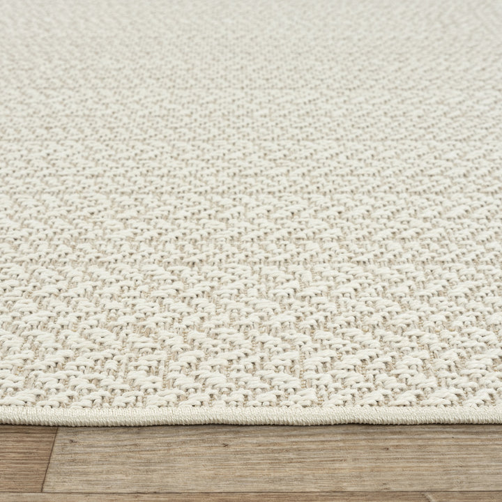 Teppich Creme Bordüre rechteckig Polypropylen Raumgestaltung Inneneinrichtung Natural Living CORDEV 160x230_