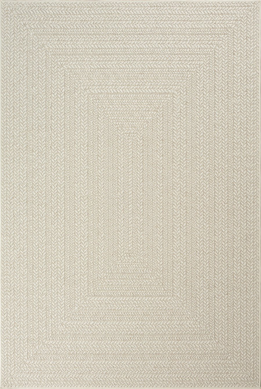 Teppich Creme Bordüre Läufer Polypropylen CORDEV 80x150 Kollektion Design Muster_