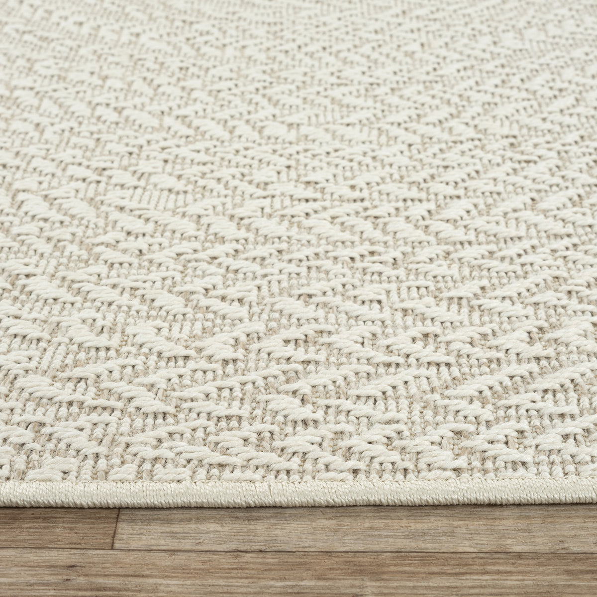 Teppich Creme Abstrakt rund Polypropylen Raumgestaltung Inneneinrichtung Natural Living CORDEV_
